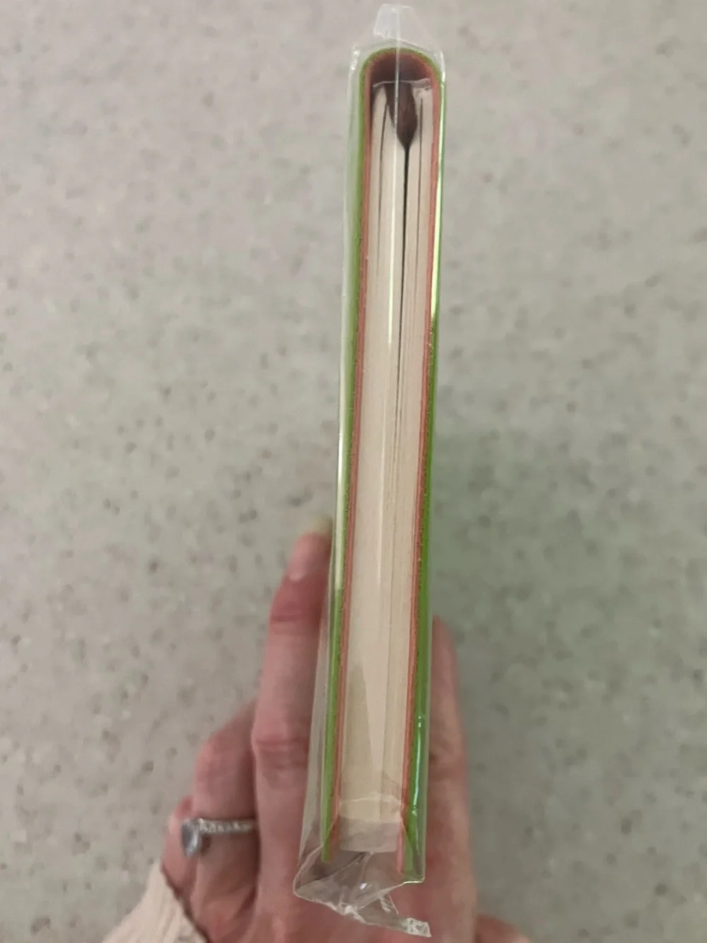 Pocket Notebook With Lined Pages, Ribbon Bookmark and Retractable Pencil